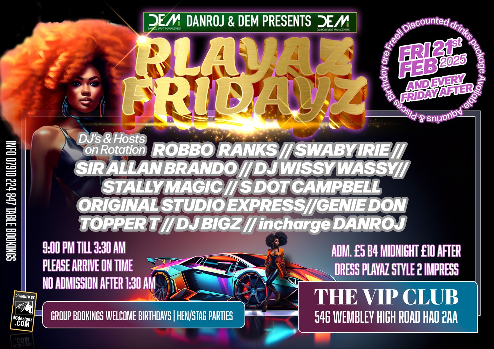 Event Page Scroller for Playaz Fridayz